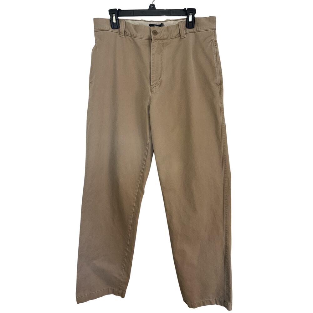 Y2K J Crew Men’s Khaki Broken-In Perfect Chino Pants 34x36 Cotton Twill
